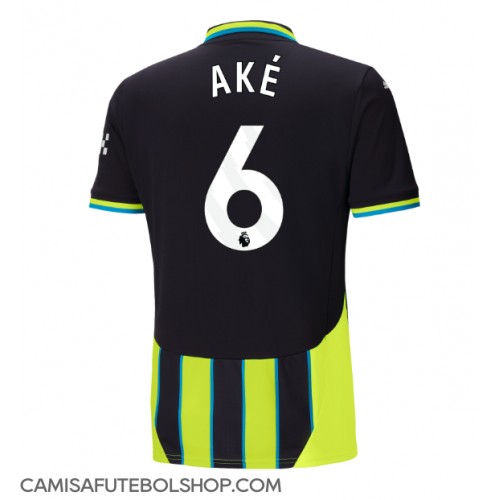 Camisa de time de futebol Manchester City Nathan Ake #6 Replicas 2º Equipamento 2024-25 Manga Curta